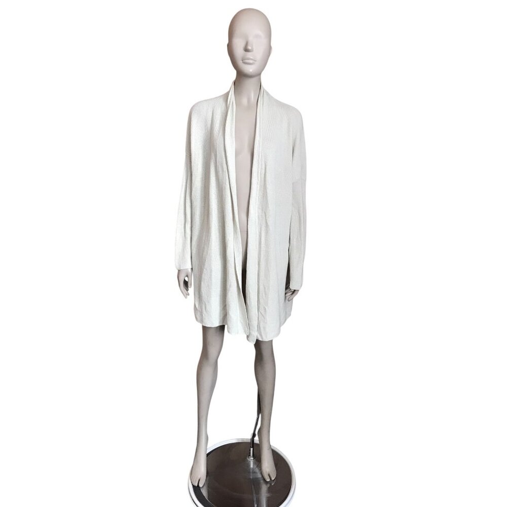 Eileen Fisher Cream Linen Blend Cardigan